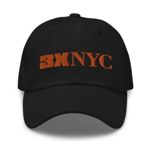 The BXNYC Orange Logo Black Dad Hat