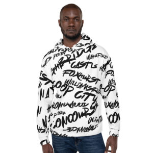 The BX Neighborhoods Unisex Hoodie (White)